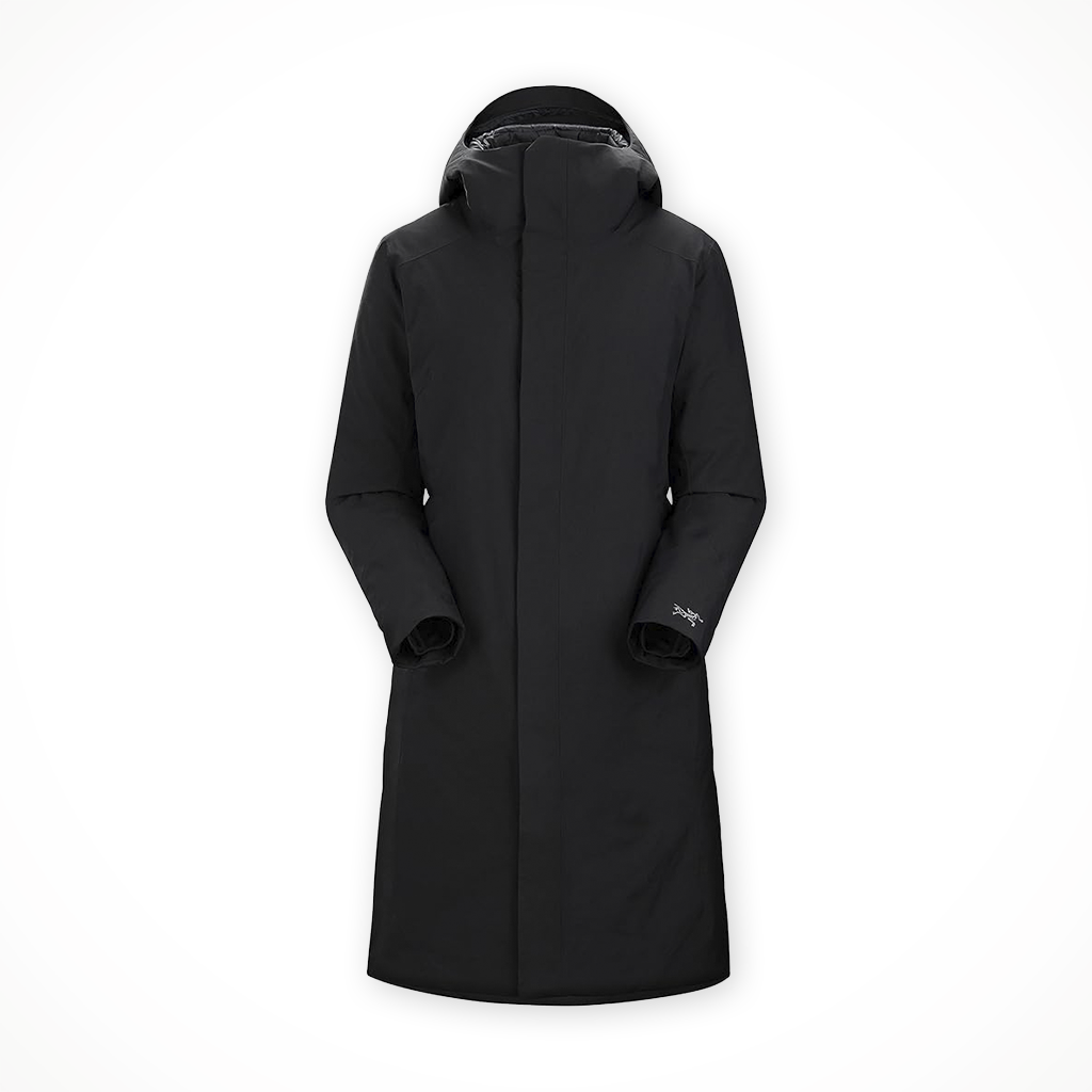 Product image: Arcteryx Patera Parka black womens 2025, shown in primary marketing view.