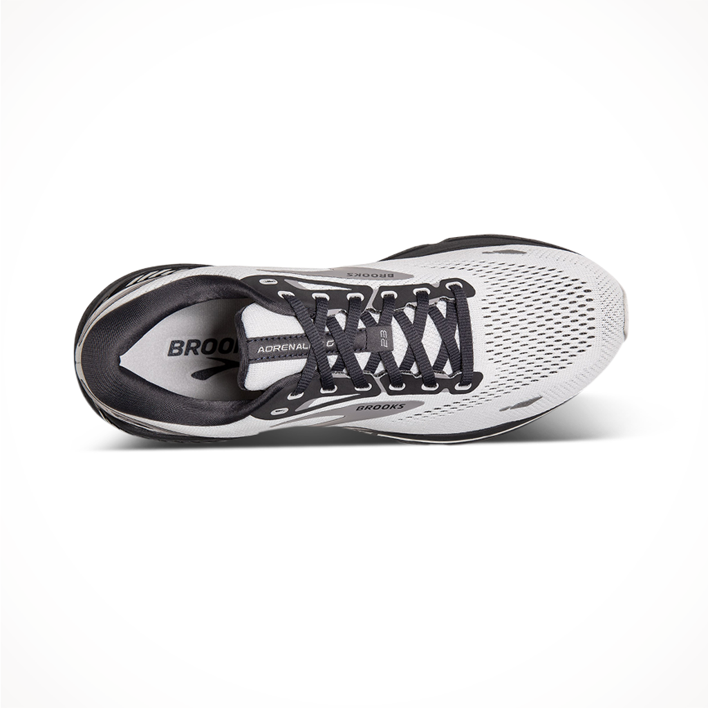 Product image: Brooks Mens Adrenaline GTS 23 Oyster Ebony Alloy, shown from above.
