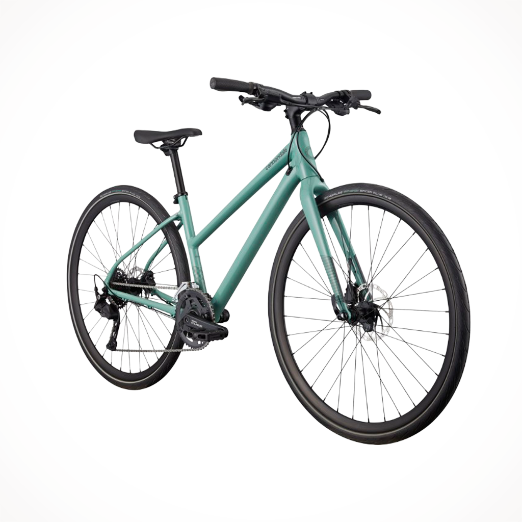 Product image: Cannondale Quick 3 Remixte Sage 2025, shown from a three-quarter angled view.