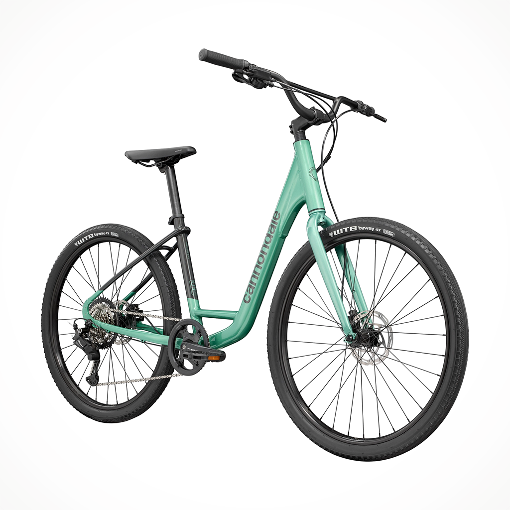 Product image: Cannondale Treadwell 2 Low Step Thru Cactus Green 2026, shown from a three-quarter angled view.