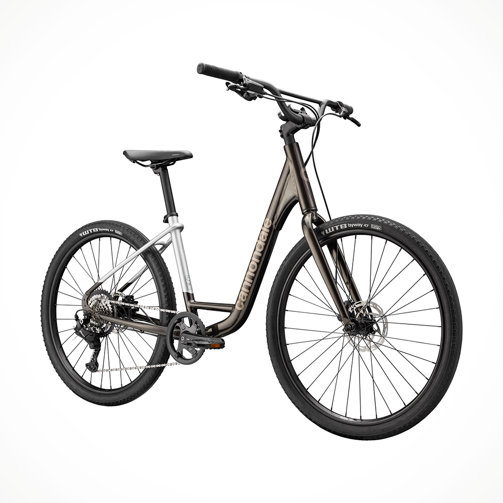 Product image: Cannondale Treadwell 2 Low Step Thru Obsidian 2026, shown from a three-quarter angled view.