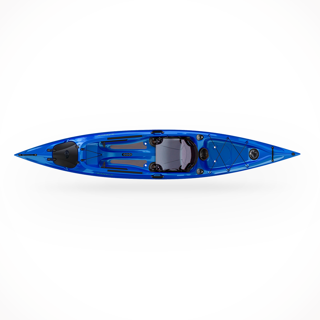 Product image: Eddyline Caribbean 12 FS 2025 Saphire Blue, shown from above.