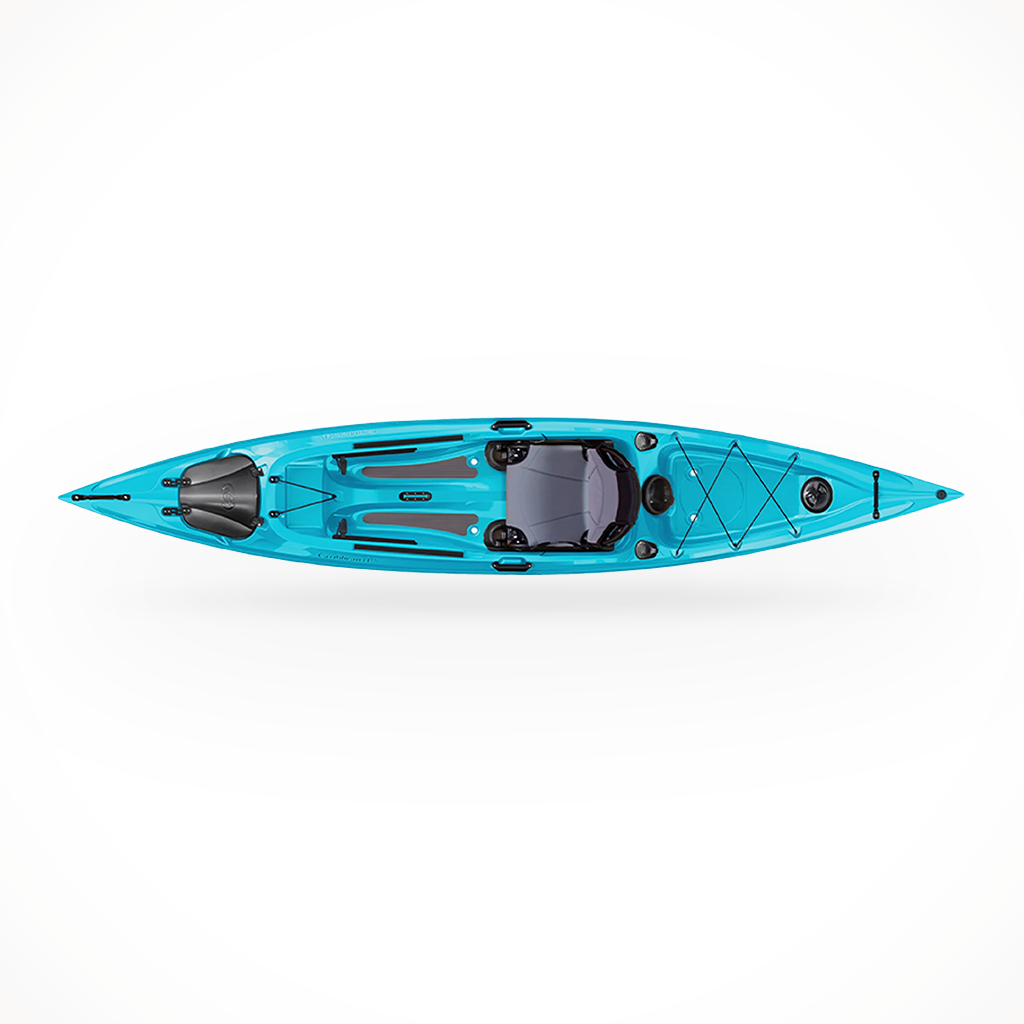 Product image: Eddyline Caribbean 14 FS 2025 Teal, shown from above.