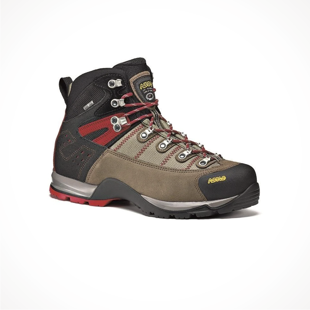 Product image: Footwear Asolo Mens Fugitive GTX Wool Black, shown from a three-quarter angled view.