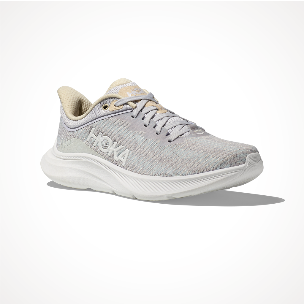Product image: Footwear Hoka Womens Solimar Nimbus Cloud Shortbread, shown from a three-quarter angled view.
