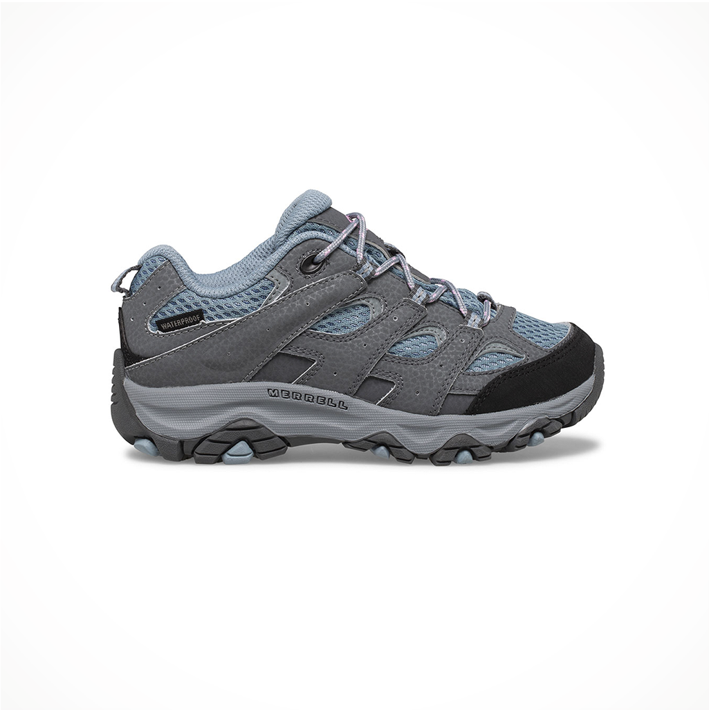Product image: Footwear Merrell Kids Moab 3 Low Waterproof Altitude, side profile view.