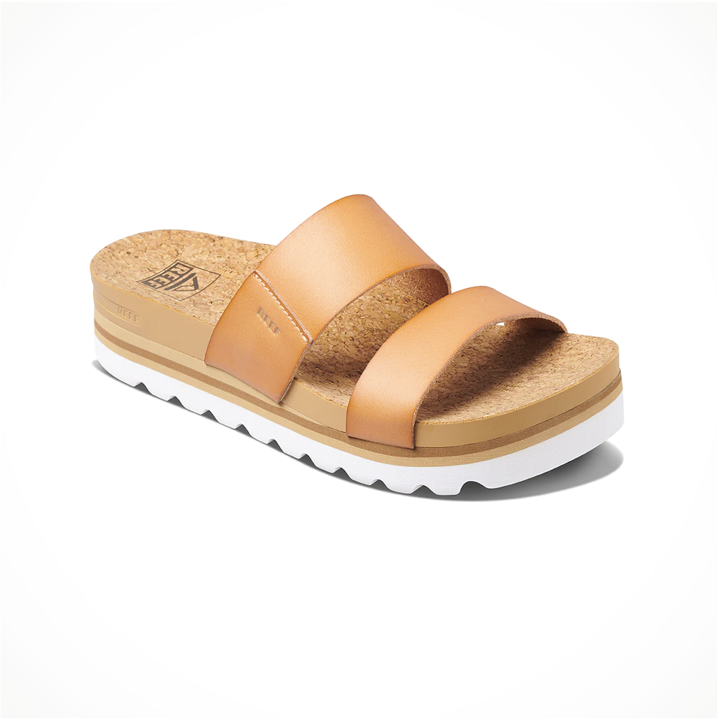 Product image: Footwear Reef Womens Cushion Vista Hi Natural, shown from a three-quarter angled view.