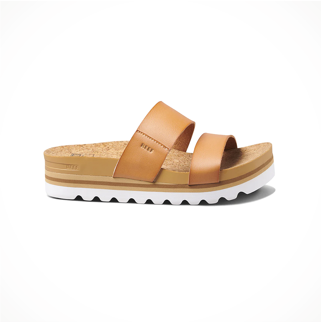 Product image: Footwear Reef Womens Cushion Vista Hi Natural, side profile view.