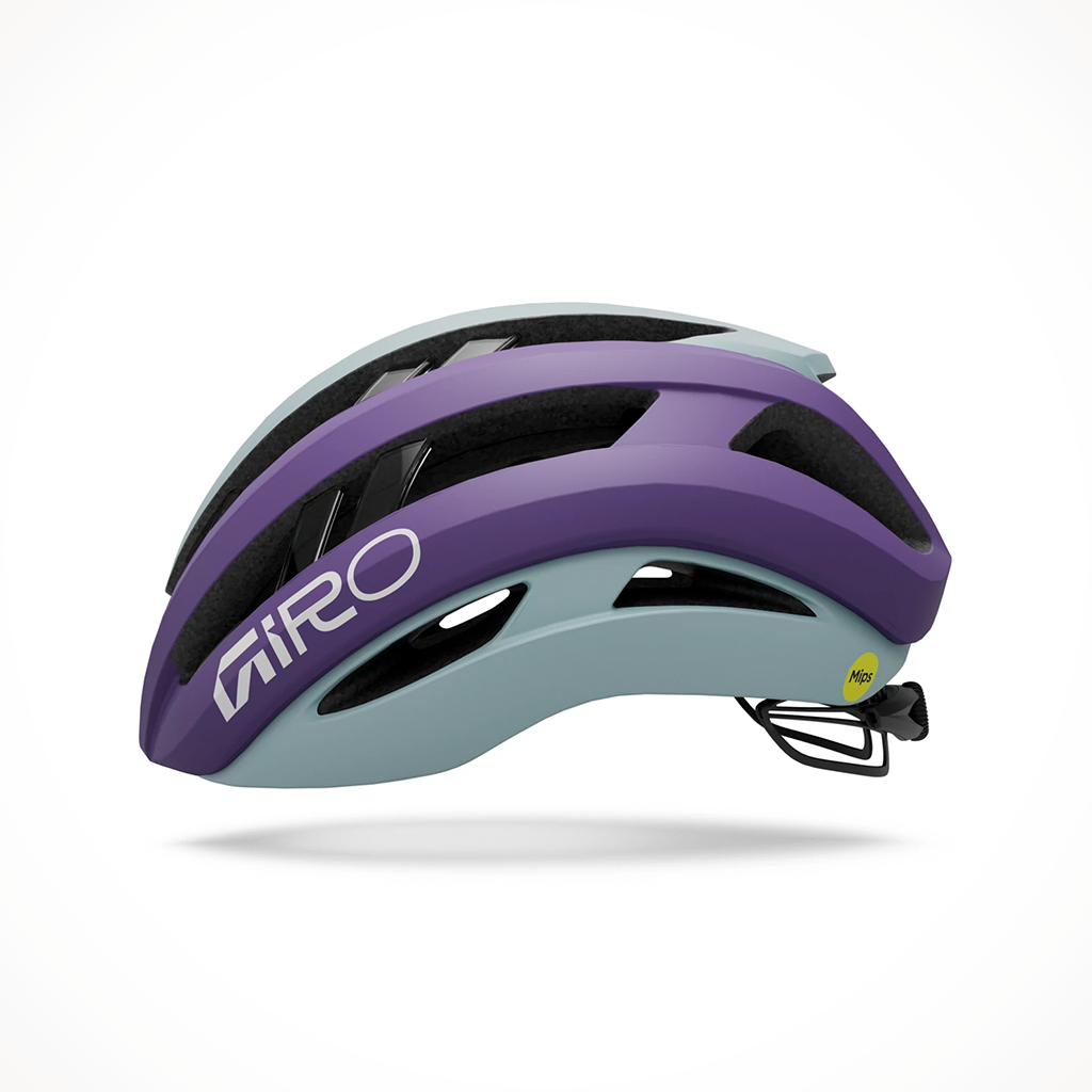 Product image: Giro Aries Spherical Matte purple Haze 2026, side profile view.