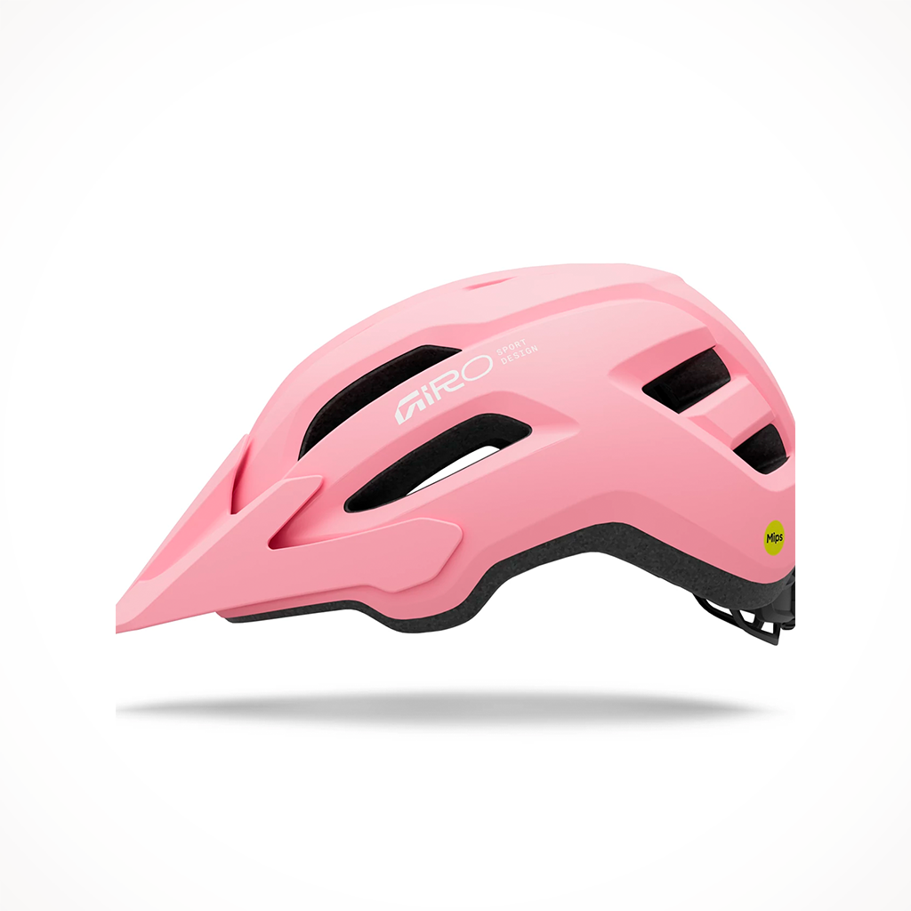 Product image: Giro Fixture MIPS II Y Matte Light Pink Kids 2026, side profile view.