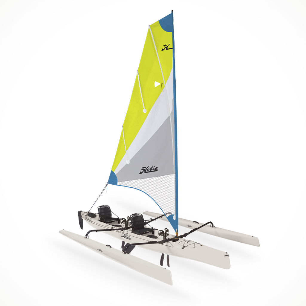Product image: Hobie Mirage Tandem Island Dune, shown from a three-quarter angled view.