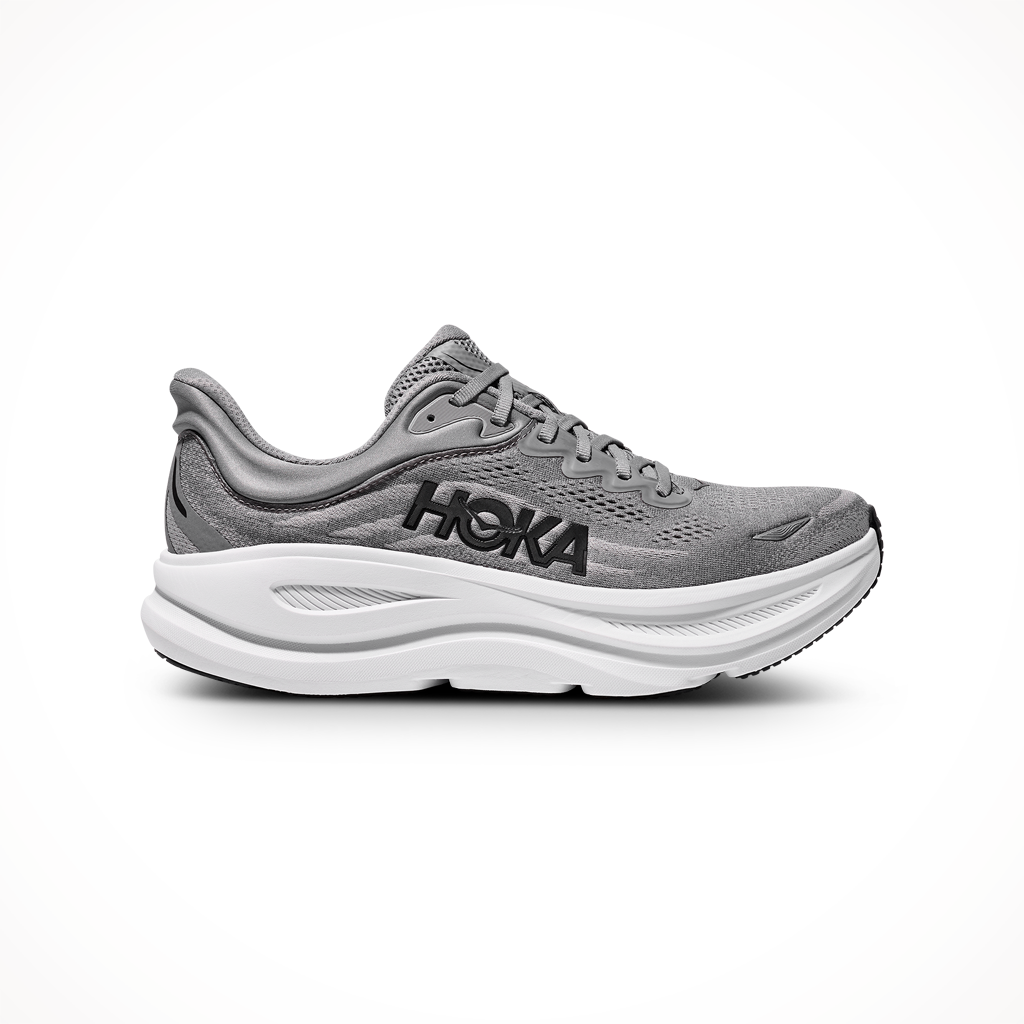 Product image: Hoka Bondi 9 Galactic Grey Stellar Grey Mens 2025, shown in primary marketing view.