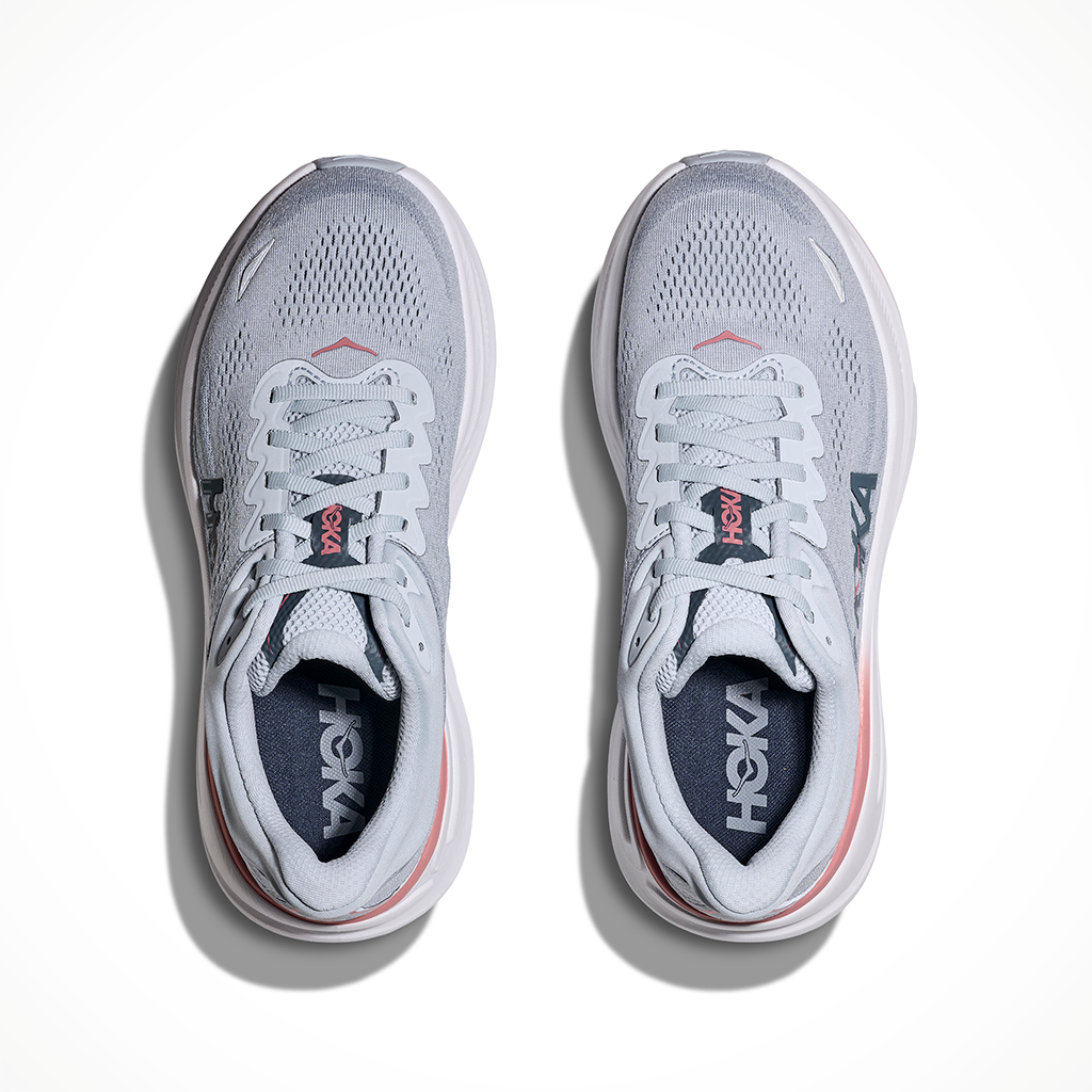 Product image: Hoka Bondi 9 Mineral Blue Washed Blue Womens 2026, shown as a pair.