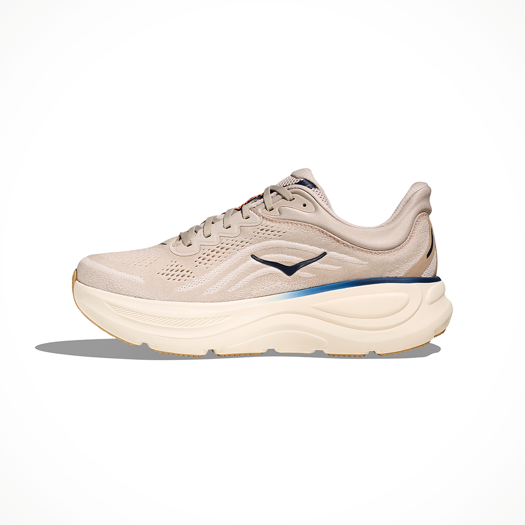 Product image: Hoka Bondi 9 Stucco Grout Mens 2026, shown from the left side profile.