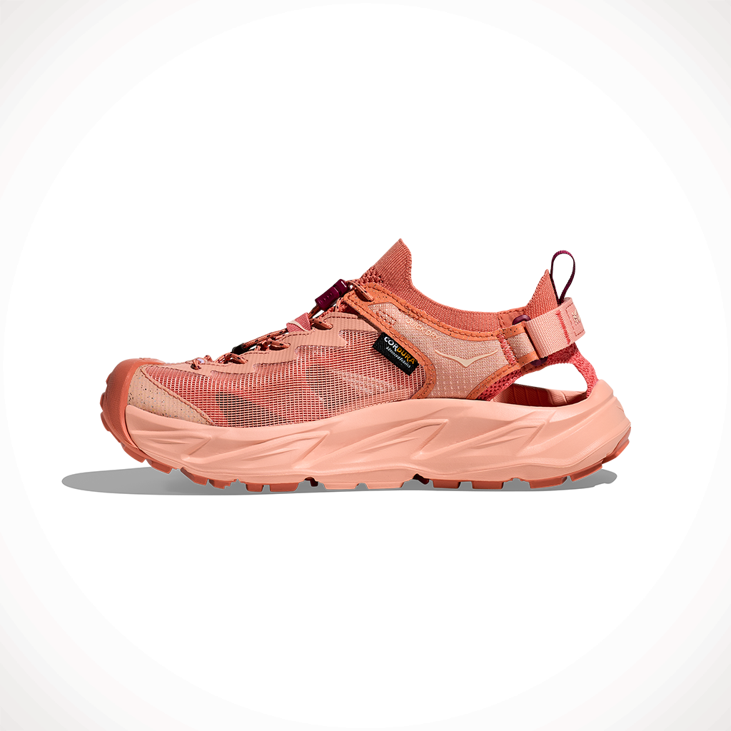Product image: Hoka Hopara 2 Dry Clay feldspar Womens 2025, shown from the left side profile.