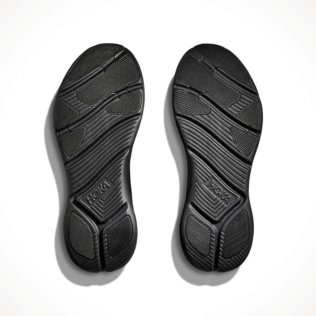 Product image: Hoka Solimar Black Mens 2024, showing the bottom view.