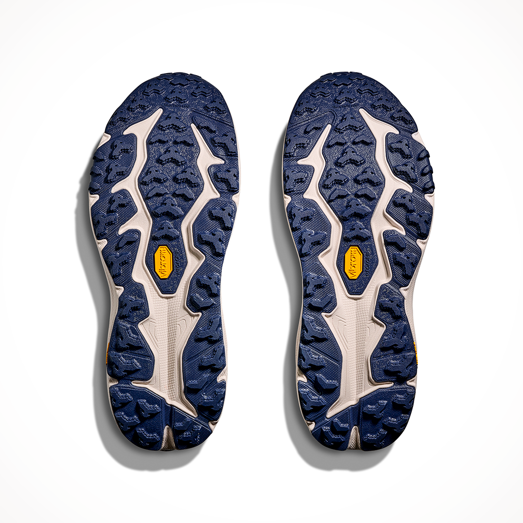 Product image: Hoka Speedgoat 6 Charcoal Grey Midnight Blue Mens 2025, showing the bottom view.