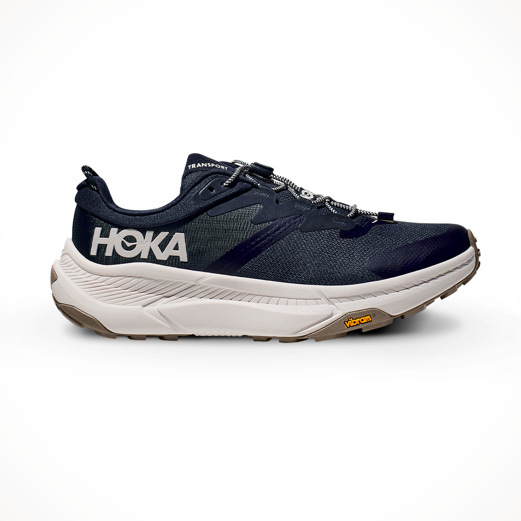 Product image: Hoka Transport Mens Varstity Navy White 2024, shown in primary marketing view.
