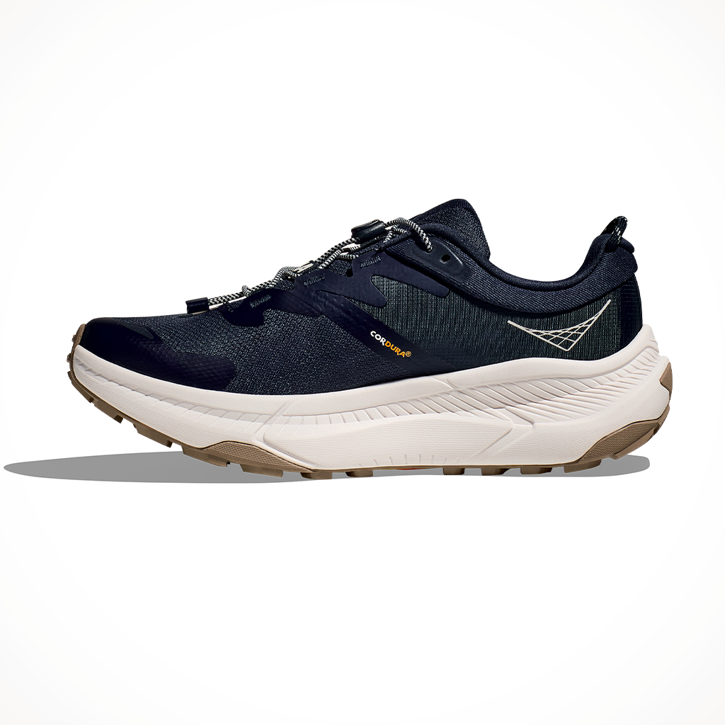 Product image: Hoka Transport Mens Varstity Navy White 2024, shown from the left side profile.