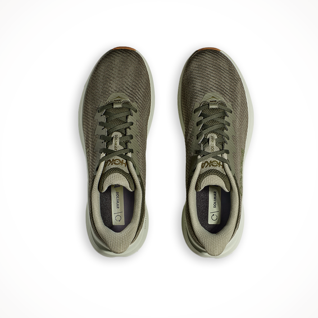 Product image: Hoka Mens Solimar Slate Forest Cover, shown from above.