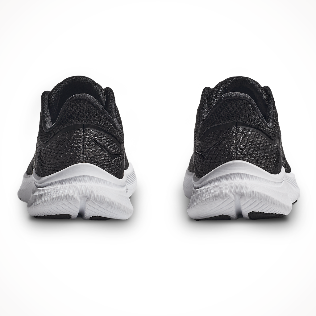 Product image: Hoka Womens Solimar Black White, shown from the back.