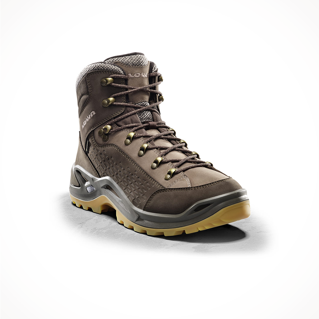 Product image: Lowa Mens Renegade Warm GTX Mid Boot Slate Cove, shown from a three-quarter angled view.