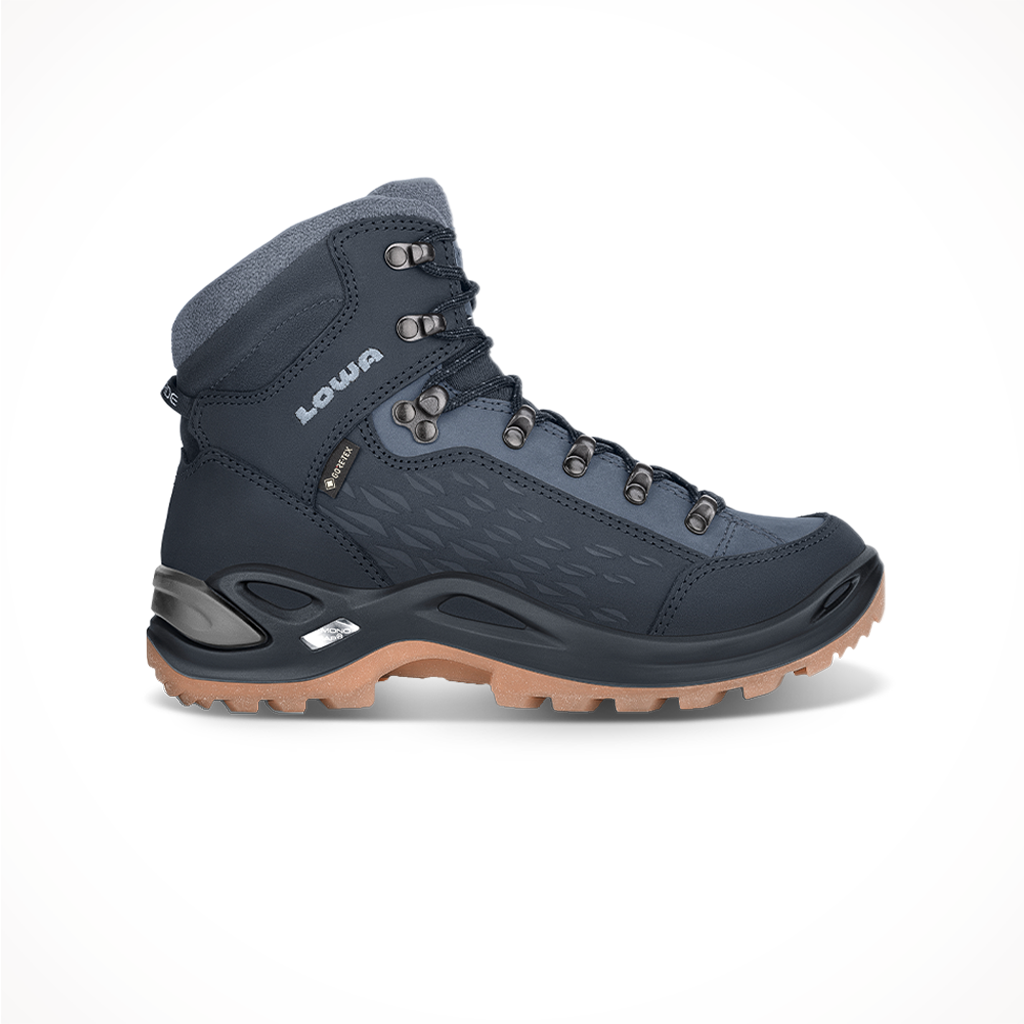 Product image: Lowa Womens Renegade Warm GTX Mid Navy Ice Blue, shown in primary marketing view.