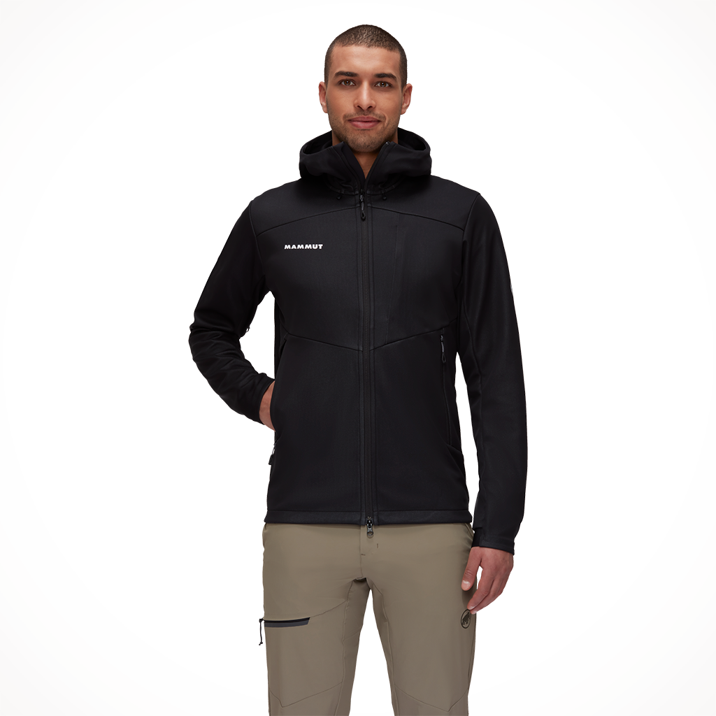 Product image: Mammut Ultimate VII SO Hooded Jacket Black Mens 2024 Alt1.