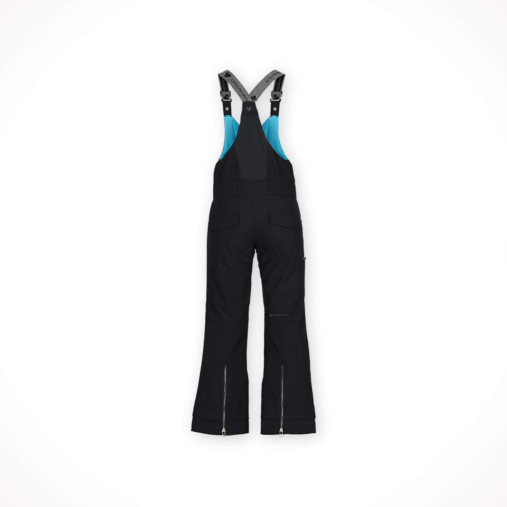 Product image: Obermeyer Anya Bib Pant Black Kids 2024, shown from the back.
