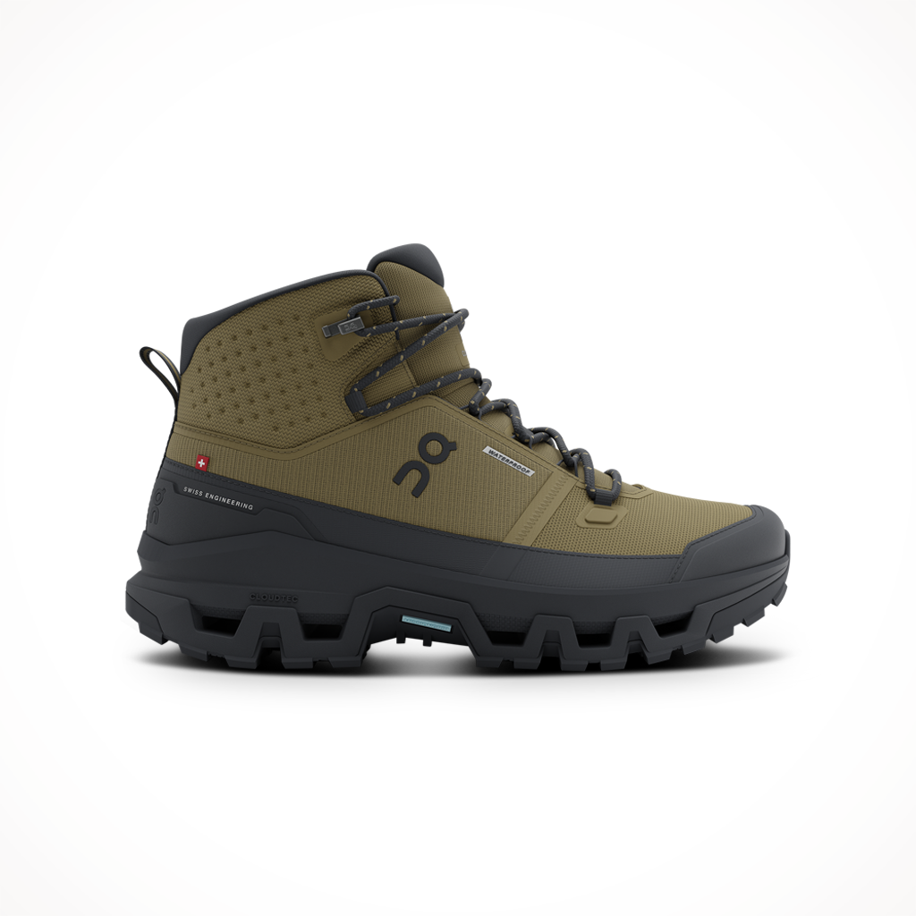 Product image: On Cloudrock Mid WP Hunter Black Mens 2025, shown in primary marketing view.