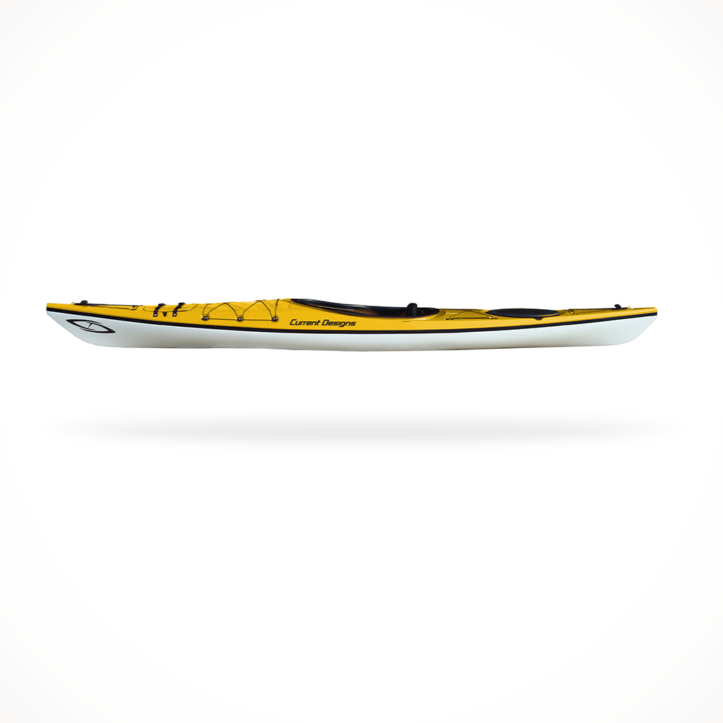 Product image: Paddling Kayaks Current Design Vision 130 with Skeg, side profile view.