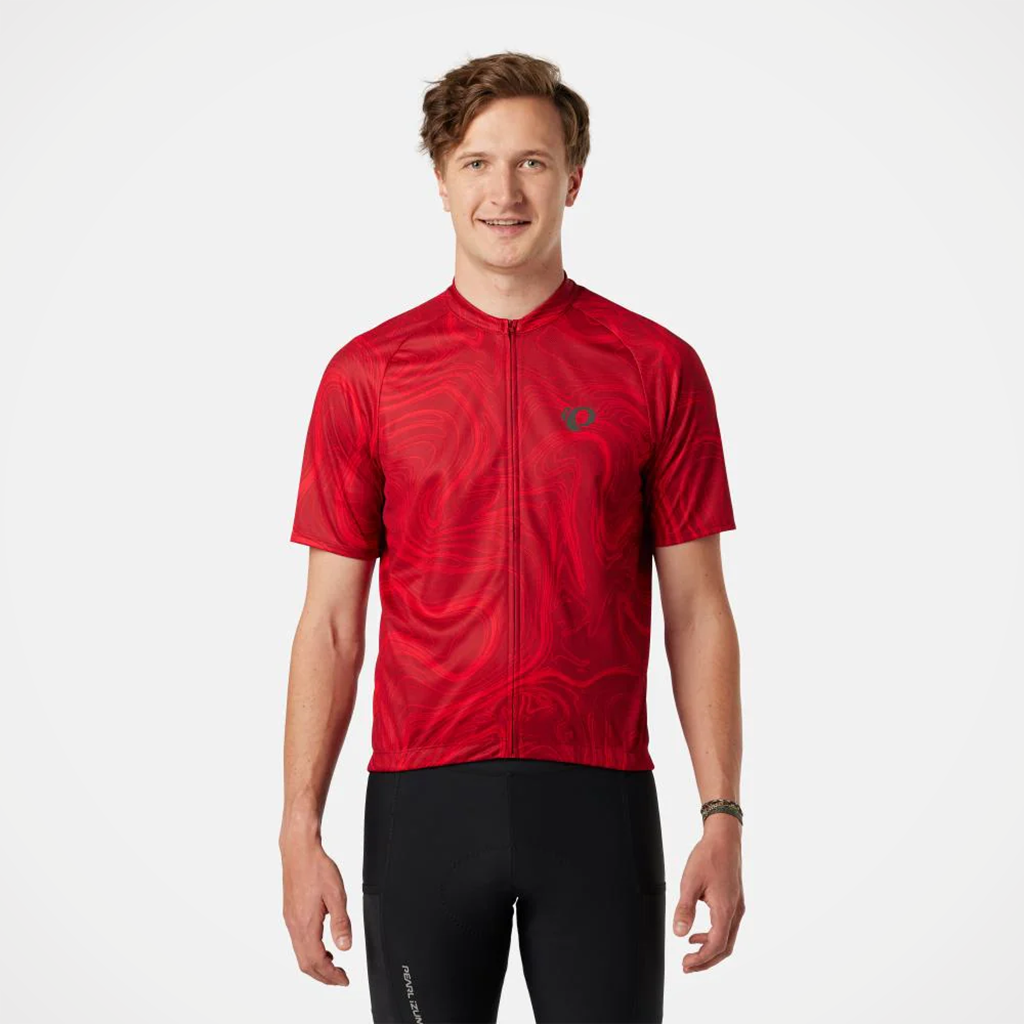 Product image: Pearl Izumi Classic Jersey Red Dahlia Topo Mens 2026 alt1.