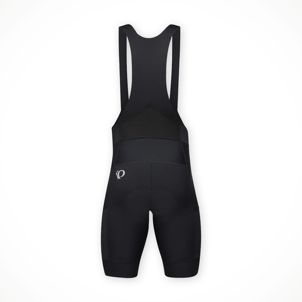 Product image: Pearl Izumi Expedition Bib Shorts Black mens 2026, shown from the back.