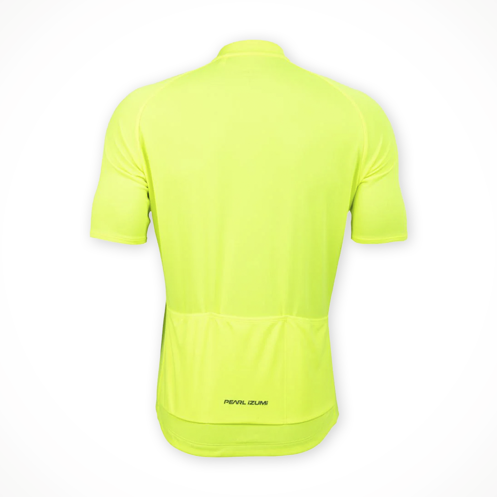 Product image: Pearl Izumi Quest SS jersey Screaming Yellow mens 2026, shown from the back.