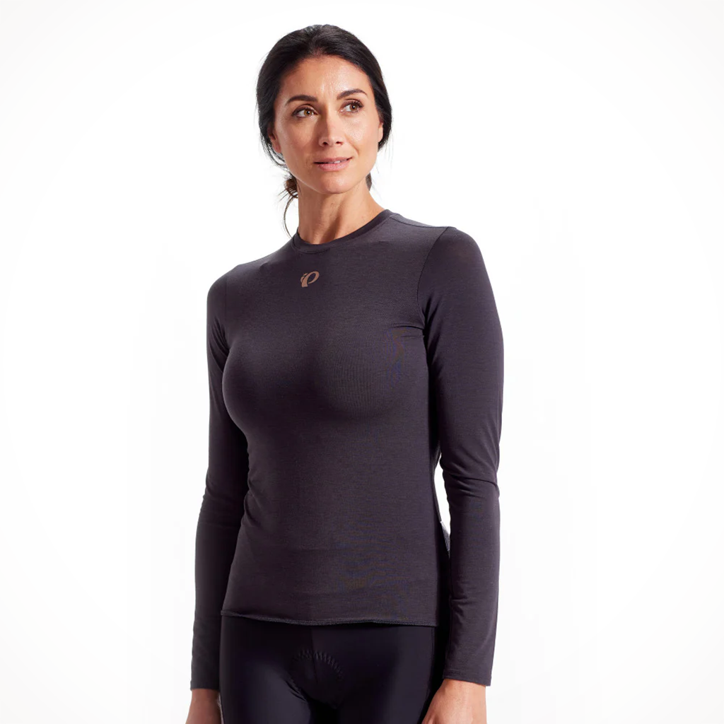 Product image: Pearl Izumi Transfer Wool LS Base Layer Phantom womens 2026 Alt1.