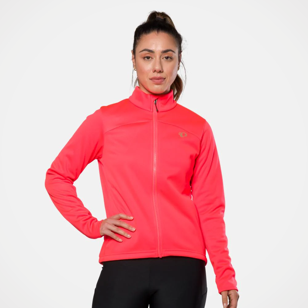 Product image: Pearl Izumi quest amfib Jacket Fiery Coral womens 2026, shown in primary marketing view.