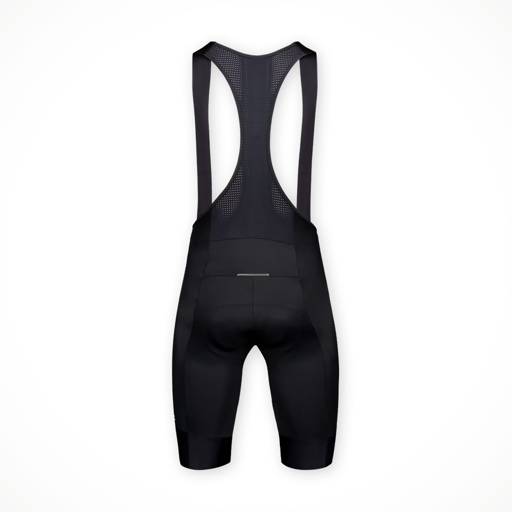 Product image: Poc Cadence Bib S Horts uranium Black Mens 2026, shown from the back.