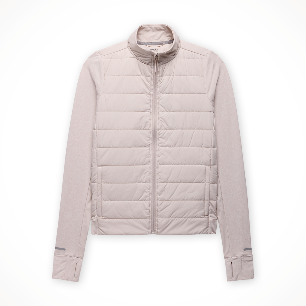 Product image: Prana Insulated Ice F Low Jacket almond womens 2026, shown in primary marketing view.