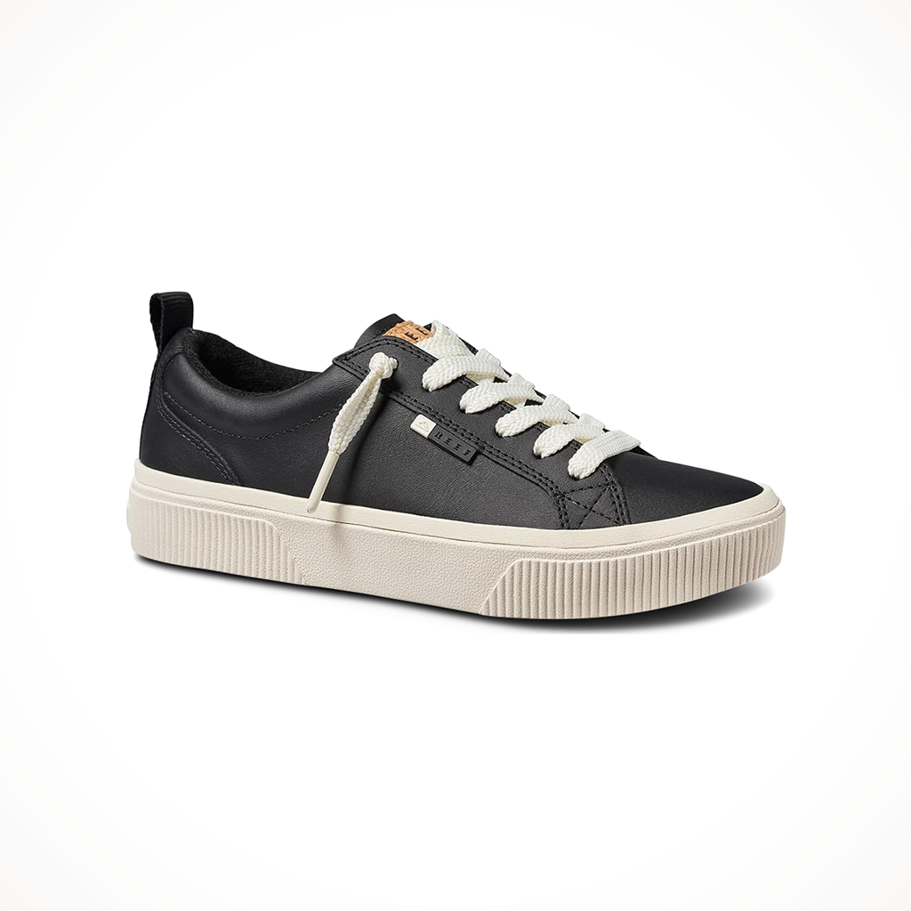 Product image: Reef Lay Day Down Black L Eather Womens 2024, shown in primary marketing view.