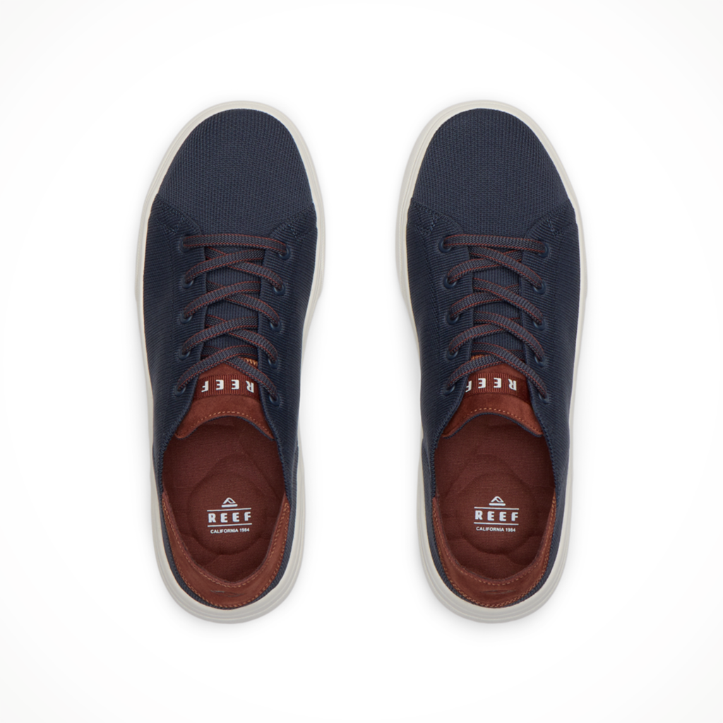 Product image: Reef Swellsole Atlantic Navy Cappuccino Mens 2026, shown from above.