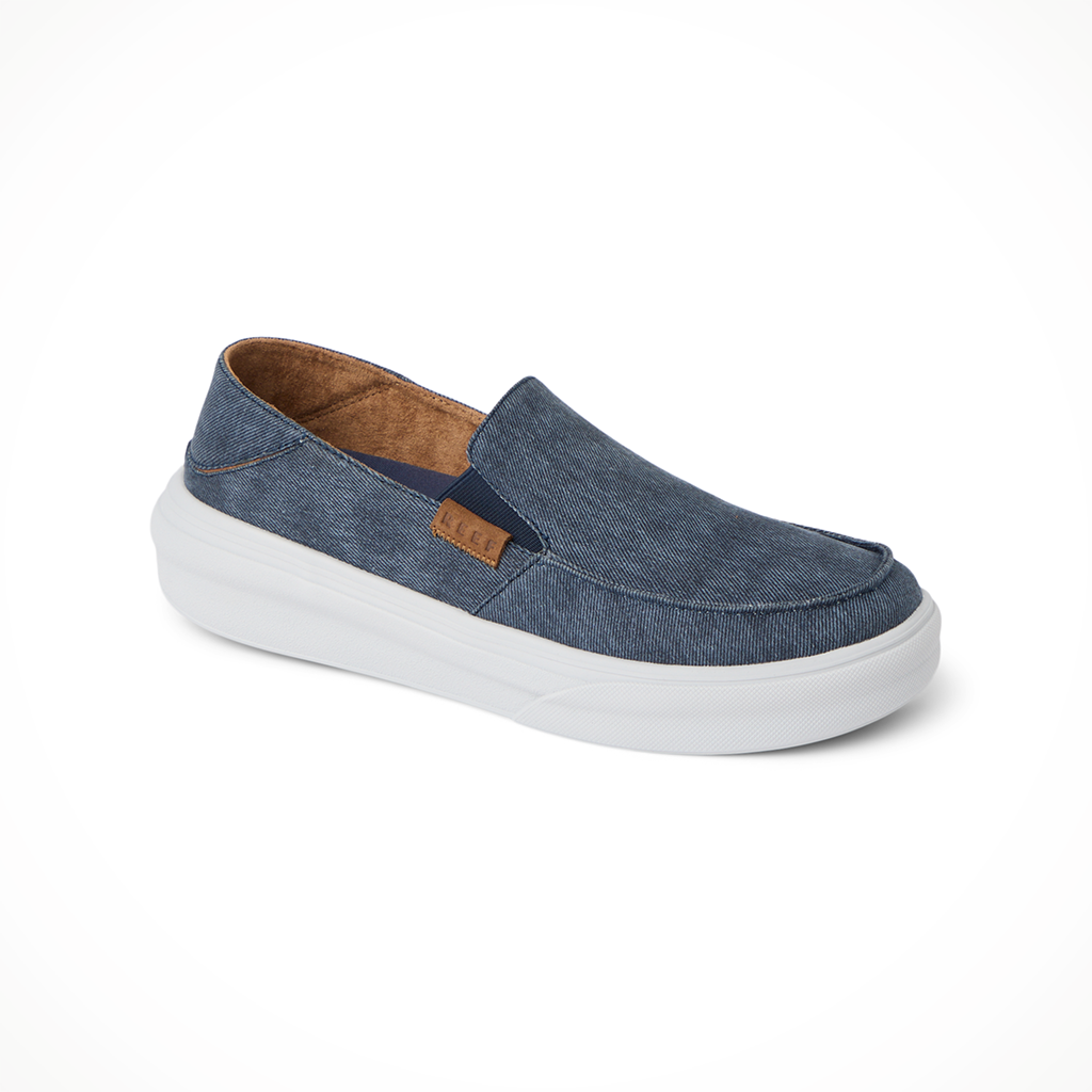Product image: Reef Swellsole Pacific Navy Mens 2026, shown from a three-quarter angled view.