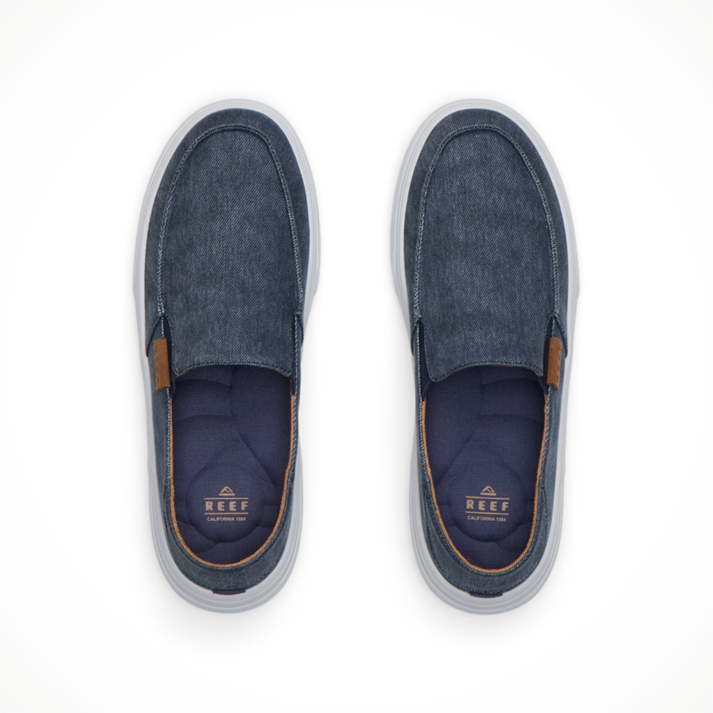 Product image: Reef Swellsole Pacific Navy Mens 2026, shown from above.