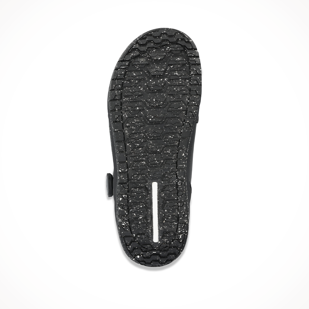 Product image: Ride Lasso Black Snowboard Boot Mens2025, showing the outsole tread pattern.