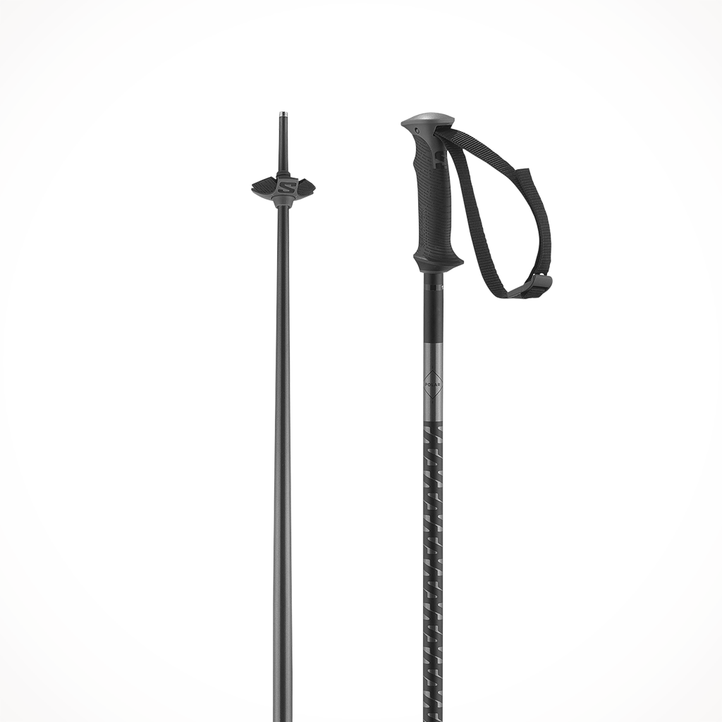 Product image: Salomon Polar Black Unisex Ski Pole 2025 Grip Tip.