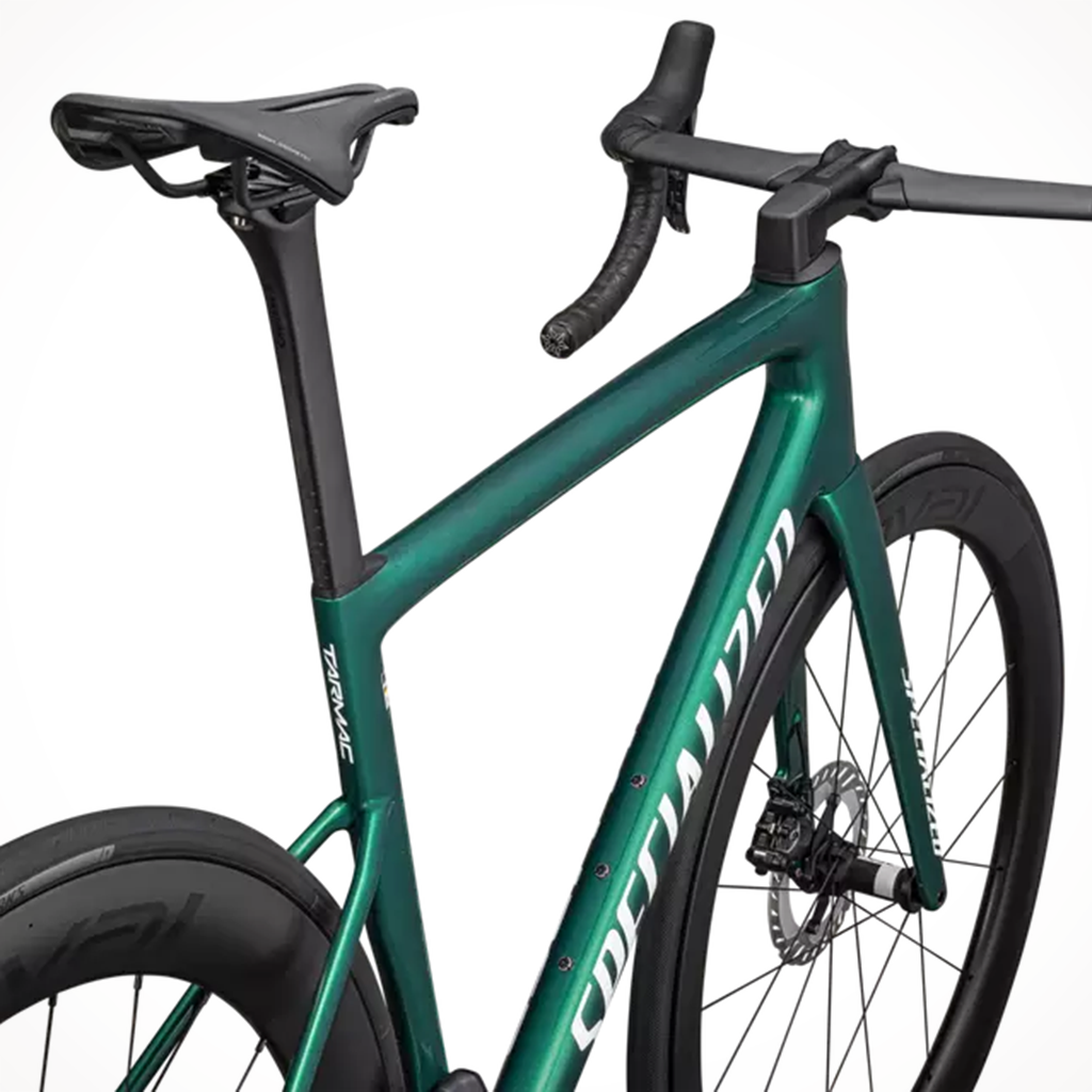 Product image: Specialized TARMAC SL8 PRO UDI2 Gloss Pine Green Metallic White 2024 Alt1.