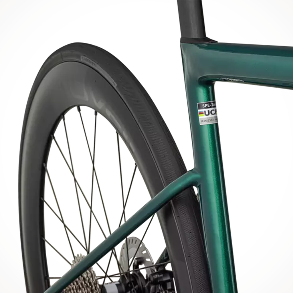 Product image: Specialized TARMAC SL8 PRO UDI2 Gloss Pine Green Metallic White 2024 Alt2.