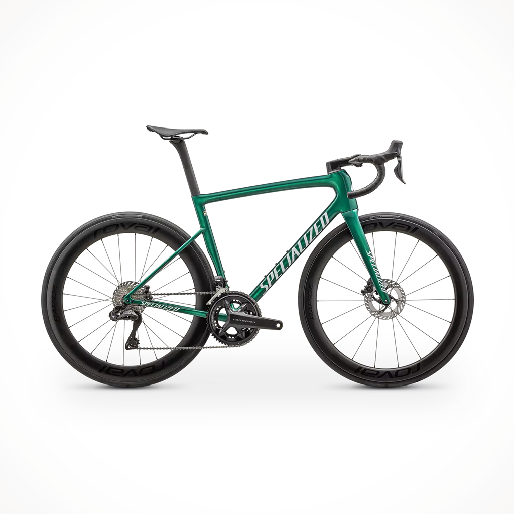 Product image: Specialized TARMAC SL8 PRO UDI2 Gloss Pine Green Metallic White 2024, shown in primary marketing view.