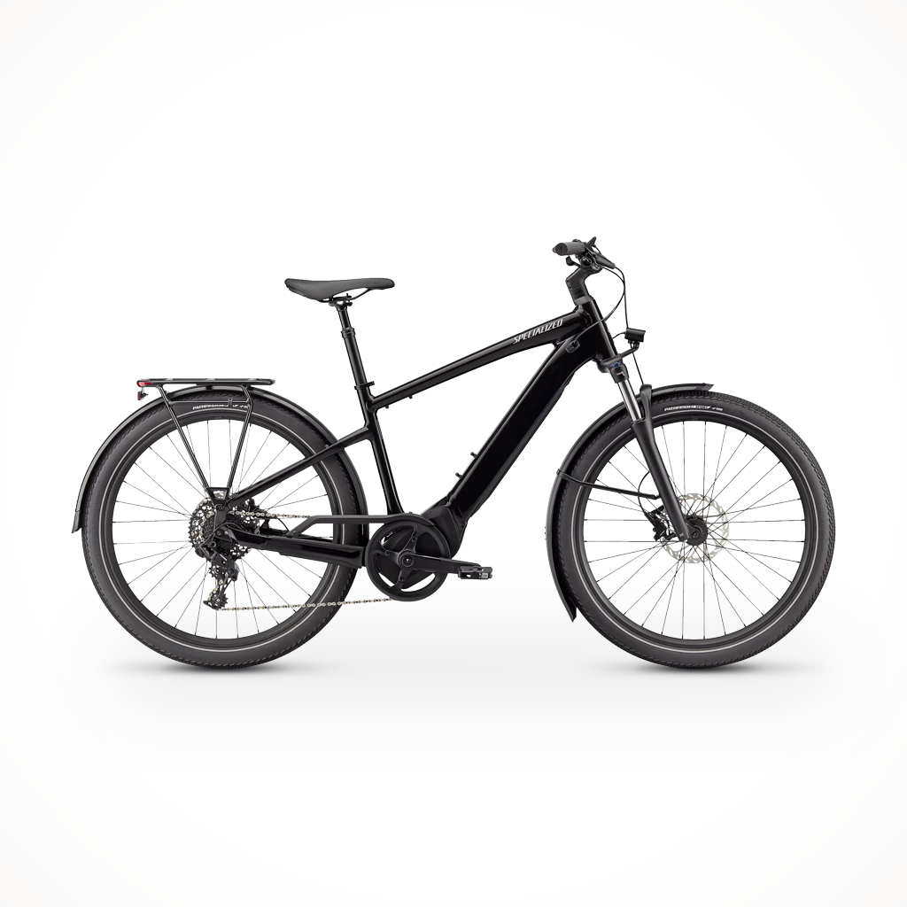 Product image: Specialized Turbo Vado 4 Cast Black Silver Reflective, shown in primary marketing view.