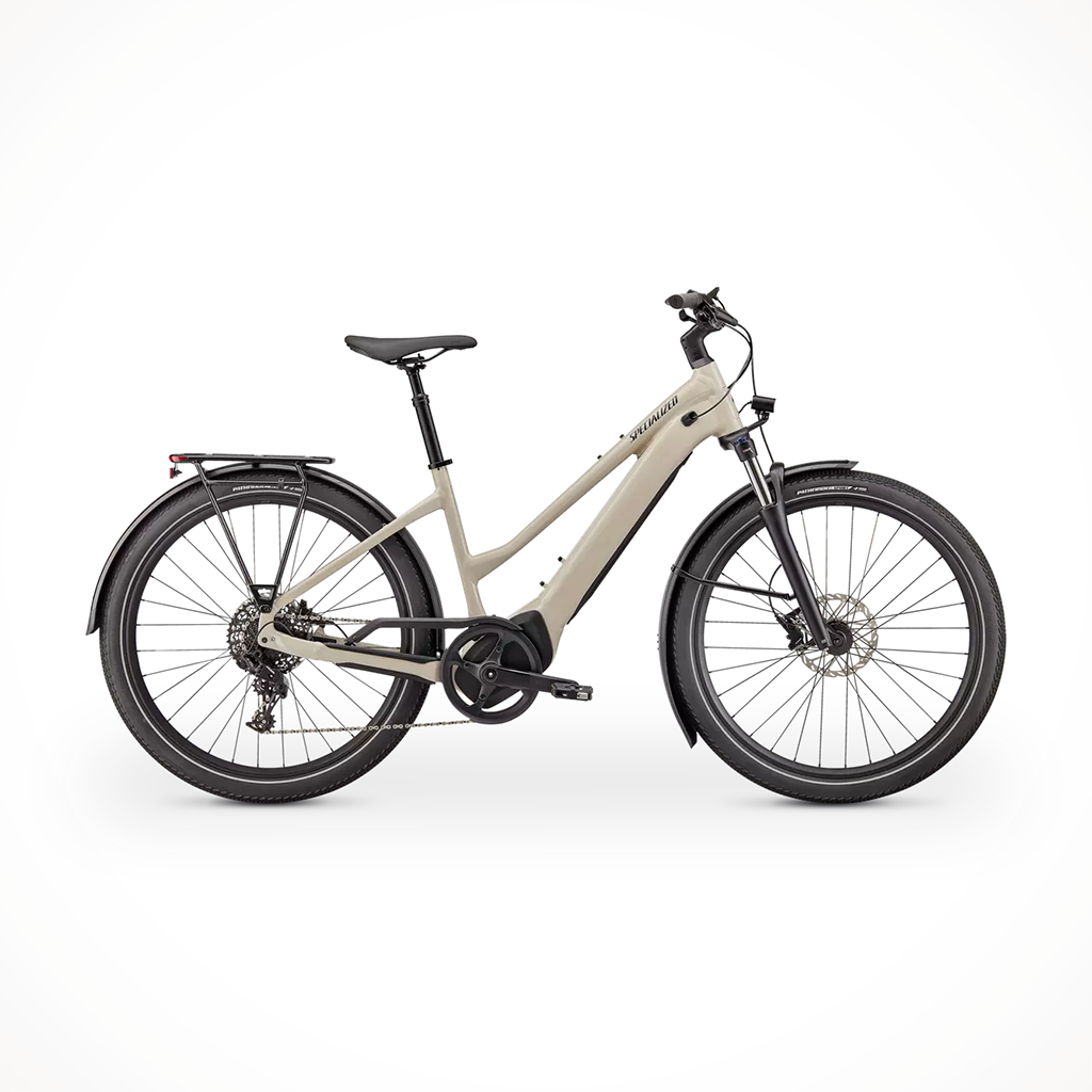 Product image: Specialized VADO 4.0 STEP THROUGH WHTMTN BLKREFL 2023, shown in primary marketing view.