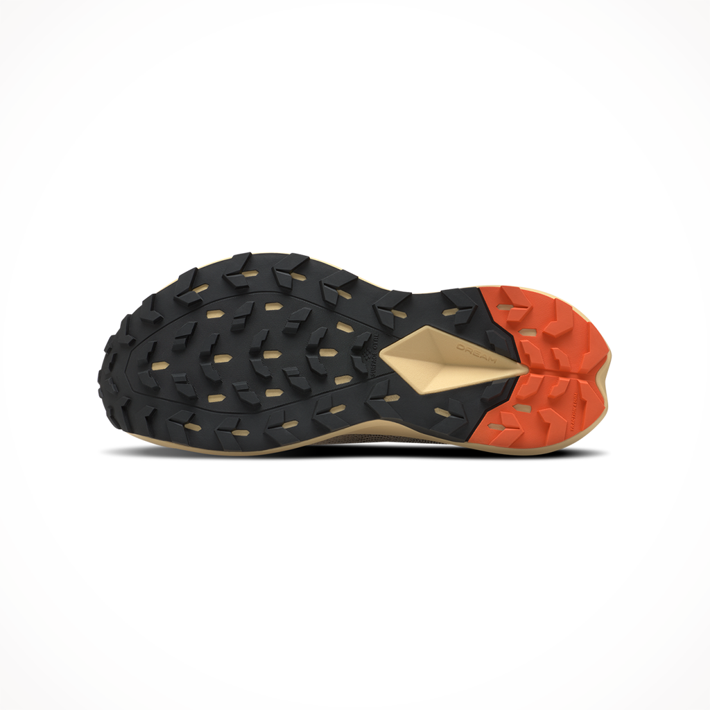 Product image: TNF Vectiv Enduris 4 Solar Flare TNF Black Mens 2025, showing the bottom view.